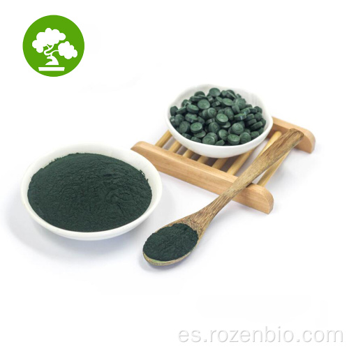 Algas verdes 100% naturales en polvo en polvo de espirulina
